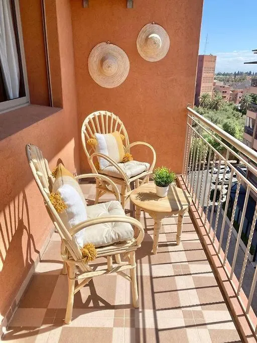 Bel Appart Wifi Balcon Et Parking Marrakech Centre مراكش شقة